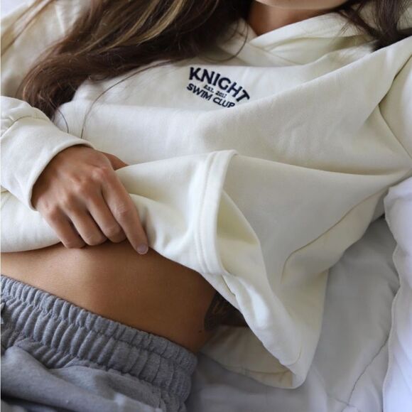 NWT Knight Swim Club Hoodie Buttercream - Picture 5 of 11